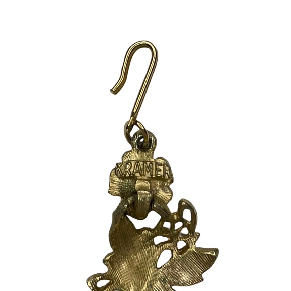 Vintage Signed Kramer Choker Necklace AB Rhinestones Gold Tone 12-16” Adjustable - Picture 10 of 15